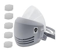 Mascarilla Transpirable Reutilizable con 10 Filtros - Mascarilla Polvo, Mascara Respiracion para Carpintería, Soldadura, Pulido y Protección del Trabajo