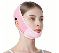 Mascarilla V Facial Reutilizable,Reductor de Papada Lifting,Banda Reafirmante Facial Transpirable para Afinar el Rostro,Cinturón Lifting para Mandíbula y Mejillas Caídas,Pink