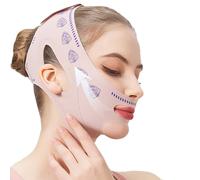 Mascarilla V Facial Reutilizable,Reductor de Papada Lifting,Banda Reafirmante Facial Transpirable para Afinar el Rostro,Cinturón Lifting para Mandíbula y Mejillas Caídas,Fan