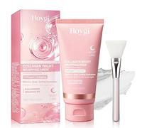 Mascarillas de cara kit, hidratación profunda, elasticidad de la piel, haz que la piel sea suave y brillante, adecuado para todo tipo de piel, incluye un cepillo de silicona, 75 g