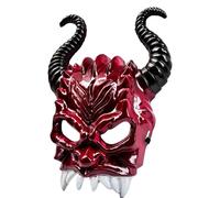 Mascarillas de Halloween Devil - Máscara con cuernos, máscaras de cuerno de Halloween para adultos, unisex, cosplay y accesorio de disfraz espeluznante, cubierta de cara para Carnival