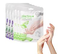 Mascarillas De Manos De Aloe Vera Y Lavanda - 6 Pares - Guantes Hidratantes Y Reparadores Para Manos Secas, Agrietadas Y Con Escamas, Con Extractos Naturales - Spa