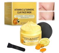 Mascarillas Faciales Cúrcuma y Vitamina C,Mascarillas Cara Detergente Profunda, Reduce Poros, Combate el Acné y Regula el Sebo para una Piel Radiante y Tratamiento Antiimperfecciones.