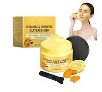Mascarillas Faciales,Mascarilla Arcilla,Con Vitamina C Y CúRcuma,Limpieza Profunda,Control De Grasa,Minimiza Poros,Elimina Puntos Negros Y Manchas,Ilumina Y Unifica El Tono De La Piel