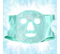 Mascarillas faciales reutilizables de gel frío y caliente con correa ajustable, compresa refrescante para ojos hinchados, ojeras, dolor de cabeza, alivio de los senos paranasales, envoltura de hielo