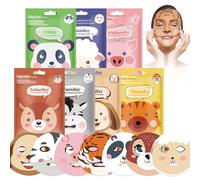 Mascarillas Hidratantes, Animales Mascarilla Facial Hidratante, Mascarilla de Nutre Y Calmantes, Mascarilla Facial Niña, Calma la Mascarilla Facial para la Mayoría de Los Tipos de Piel-7 Piezas