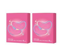 Mascarillas para el contorno de ojos PDRN Pink Collagen (12 pares) | Textura tipo gelatina; mejora el aspecto apagado alrededor de los ojos; aptas para el cuidado diario de la piel.