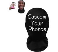 Mascarillas personalizadas con foto, cobertura completa personalizada de malla, divertidas máscaras faciales con cualquier imagen/texto impreso para fiestas y Halloween al aire libre, cubierta
