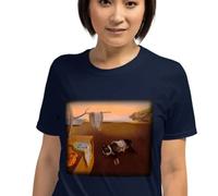 Mascochula camiseta mujer mola dalí personalizada con tu mascota azul marino