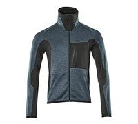 Mascot 17103-316-4409 Advanced High Collar Modern Fit Fleece Jumper con Cremallera, Talla L, Dark Petroleum/Negro