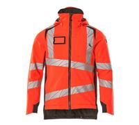 Mascot 19035-449-22218 Accelerate Safe - Chaqueta de invierno transpirable y resistente al viento y al agua, forro Clipet bicolor, Hi-Vis rojo/antracita oscuro, talla 2XL