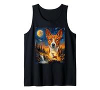 Mascota Basenji Howling To The Moon, Amante de los Perros, Vintage Camiseta sin Mangas