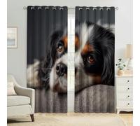 Mascota Cortinas Opacas Animal Beagle 2 Paneles 70An x 160Al cm Térmicas Aislantes Frío y Calor, Dormitorio, Salón, Oficina y Habitación Infantil