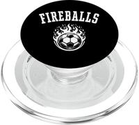Mascota de Bolas de Fuego para Jugadores y Aficionados Balón de fútbol PopSockets PopGrip para MagSafe
