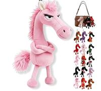 Mascota de la suerte del año del caballo 2026, guardianes de caballos de peluche de la suerte, regalo de buena suerte, símbolo de fuerza, coraje y equilibrio (tipo S)