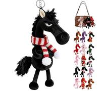 Mascota de la suerte del año del caballo 2026, guardianes de caballos de peluche de la suerte, regalo de buena suerte, símbolo de fuerza, coraje y equilibrio (tipo H)