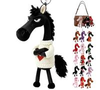 Mascota de la suerte del año del caballo 2026, guardianes de caballos de peluche de la suerte, regalo de buena suerte, símbolo de fuerza, valor y equilibrio (tipo M)