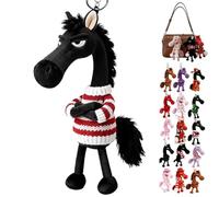 Mascota de la suerte del año del caballo 2026, guardianes de caballos de peluche de la suerte, regalo de buena suerte, símbolo de fuerza, coraje y equilibrio (tipo D)