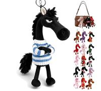 Mascota de la suerte del año del caballo 2026, guardianes de caballos de peluche de la suerte, regalo de buena suerte, símbolo de fuerza, coraje y equilibrio (tipo J)