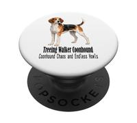Mascota Treeing Walker Coonhound Dog Chaos Endless Howl PopSockets PopGrip Adhesivo