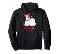 Mascotas en Riesgo de un Beso corazón Patas Amor Sudadera con Capucha