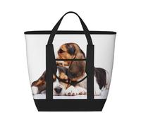 Mascotas lindas Cachorros Beagle Perros,Bolsas de almuerzo de gran capacidad, bolsa de mano térmica para mujeres, hombres, trabajo, picnic, viajes.