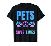 Mascotas Salvan Vidas Suicidio Apoyo Emocional Animal Mascota Mamá Papá Camiseta gráfica económica