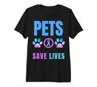 Mascotas Salvan Vidas Suicidio Apoyo Emocional Animal Mascota Mamá Papá Camiseta Premium
