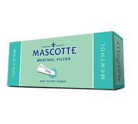 Mascotte 1000 tubos de mentol Natural, Sin OGM, Unbleached 5 x 200 tubos de mentol