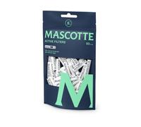 Mascotte® Active slim filtros de carbón Activador | bolsa de 50 filtros | puntas de filtro de carbón activo de 6 mm de cerámica | Filtro con 27 mm de longitud