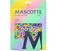 Mascotte BRIGHT Colors Active Filters 1 bolsa de 200 filtros | puntas de filtro de carbón activo de 6 mm de cerámica | para aún más comodidad de giro | Filtro con 27 mm de longitud