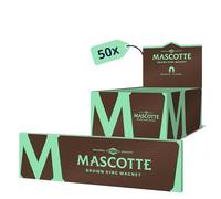 Mascotte® Brown King Magnet 34 x 50 librillos | Papeles largos sin blanquear Papeles de fumar | Papel de liar que quema uniformemente con cierre magnético | 1700 hojas