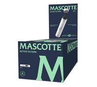 Mascotte Filtro de carbón activo de papel blanco de 6 mm, 10 bolsas de 50 filtros, para aún más comodidad de giro, filtro con 27 mm de longitud, 500 filtros de carbón slim