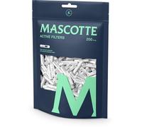 Mascotte Filtro de carbón activo Slim 1 bolsa de 200 filtros | puntas de filtro de carbón activo de 6 mm con cerámica | 200 puntas