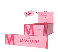 Mascotte® Pink Slim Magnet 34 x 50 librillos | Rosa Papel de fumar de papel largo | Papel de liar estrecho y fino con cierre magnético | 1700 hojas