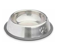 Mascow Comedero para Perro Plateado Gris Goma Metal 15 x 4 x 15 cm (24 Unidades)