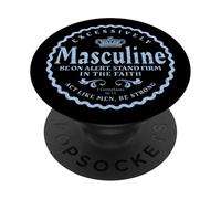 Masculinidad Cristiana Excesivamente Masculina 1613 Stand Firm PopSockets PopGrip Adhesivo