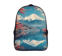 masculino y femenino informal grande mochila con 2 compartimentos paisajes primaverales informal moda mochila escolar 3d impresos monte fuji mochilas impreso-16,para estudiantes safari de senderismo