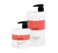 MASDERM - Crema Gel Radiofrecuencia Facial y Corporal Hidratante 500 ml y 1 L, Gel Conductor Profesional, Crema Antiedad con Ácido Hialurónico y Colágeno, Reafirmante y Antiarrugas - 2 Pack