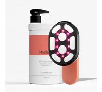 MASDERM - Radiofrecuencia Corporal Profesional 2 en 1, Aparato Radiofrecuencia con Crema Corporal Reafirmante 1L, Tratamiento Anticelulítico y Flacidez, LED, Tecnología EMS - 2 Pack