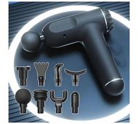 Maseajor Cervical Y Espalda, Pistola Muscular con 8 Cabezales de Masaje, Masajeador Piernas Regalos de CumpleañOs para Papá Y Mamá