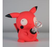 Masenyee 12CM Mini support en silicone avec bol de 14,5 mm fumeur débutant facile à transporter chillum tuyau d'eau en silicone léger et facile à transporter (Evil Red)