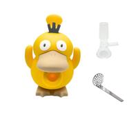 Masenyee 12CM Mini support en silicone avec bol de 14,5 mm fumeur débutant facile à transporter chillum tuyau d'eau en silicone léger et facile à transporter (Duck Yellow)