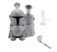 Masenyee 12CM Mini support en silicone avec bol de 14,5 mm fumeur débutant facile à transporter chillum tuyau d'eau en silicone léger et facile à transporter-Jedi