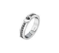 Maserati Anillo de Hombre en Acero, PVD Negro, Piedra, Colección Iconic - JM423AVD30019