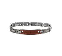 Maserati Bracelet para hombre, Colección Jewels, longitud 21,5 cm, en acero y cuero - JM218AMD01