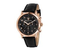 Maserati Época - Cronógrafo Hombre Negro Oro Rosa Piel (R8871618015)