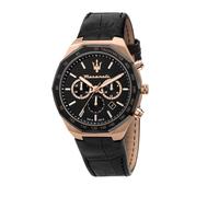 Maserati Estilo - Cronógrafo Hombre Negro Oro Rosa Cuero (R8871642001)