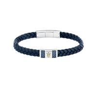 MASERATI Pulsera Hombre en Acero, Cuero Natural, Colección RECYCLED LEATHER - JM4249IK03