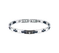MASERATI Pulsera para Hombre en Acero, Cerámica, Colección CERAMIC, Azul y Negro - JM424ATZ52